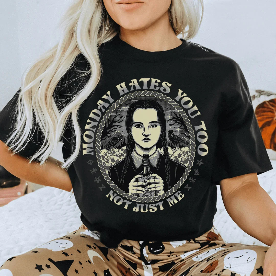 Monday Hates You Too Tee - WonderingCloth