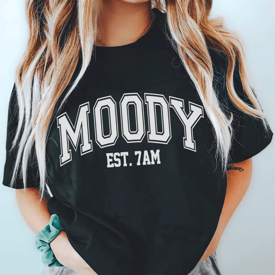 Moody Est. 7am Tee - WonderingCloth