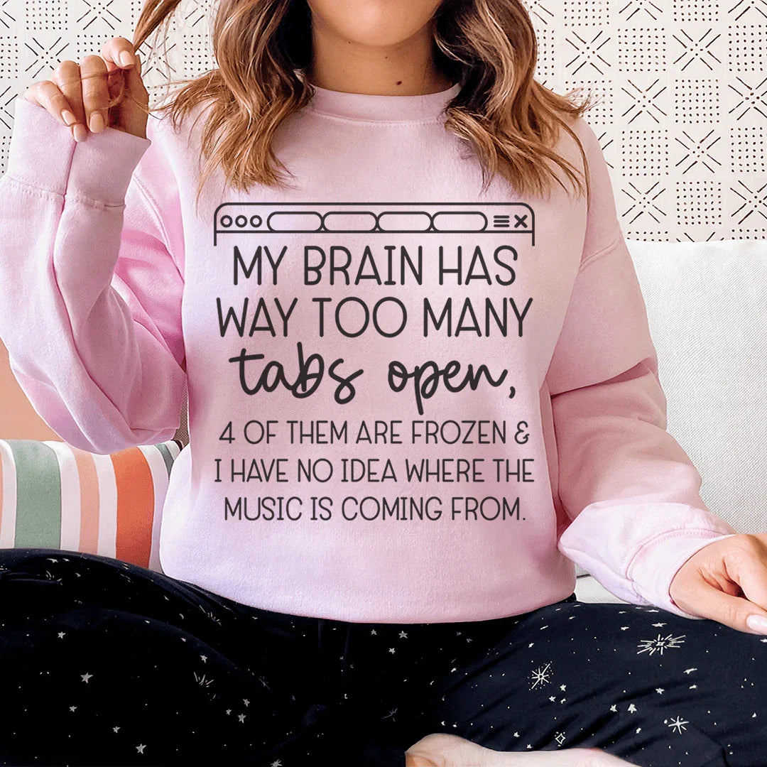 My Brain Has Way Too Many Tabs Open Sweatshirt - WonderingCloth