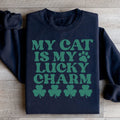 My Cat Is My Lucky Charm Sweatshirt - WonderingCloth