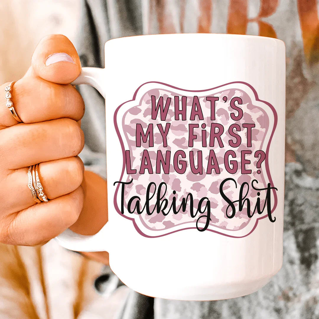 My First Language Ceramic Mug 15 oz - WonderingCloth