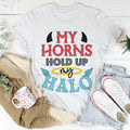 My Horns Hold Up My Halo Tee - WonderingCloth