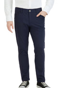 NEW & UPDATED Super - Stretch Men's Chinos //Casual// Navy - Performance Collection - WonderingCloth