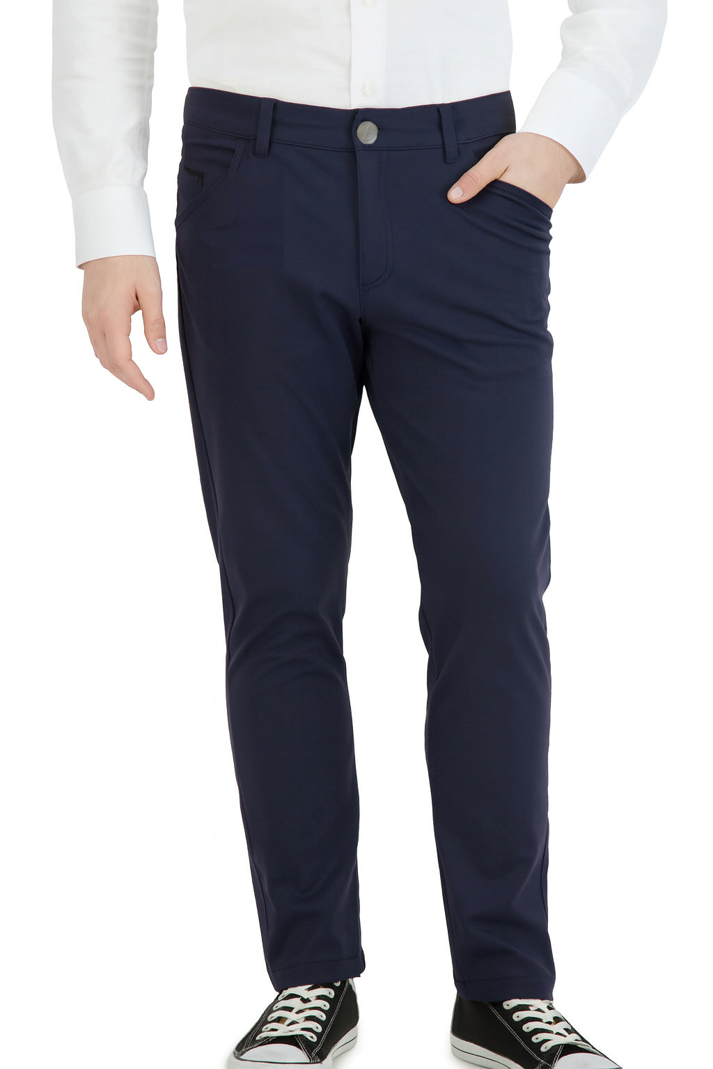 NEW & UPDATED Super - Stretch Men's Chinos //Casual// Navy - Performance Collection - WonderingCloth