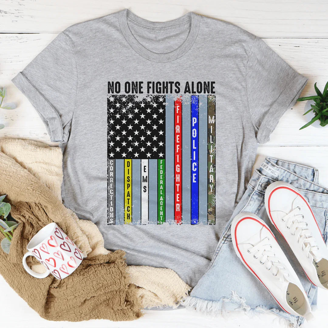 No One Fights Alone Tee - WonderingCloth