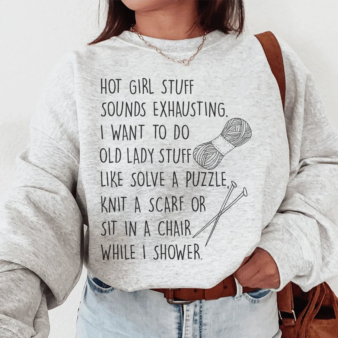 Old Lady Sweatshirt - WonderingCloth