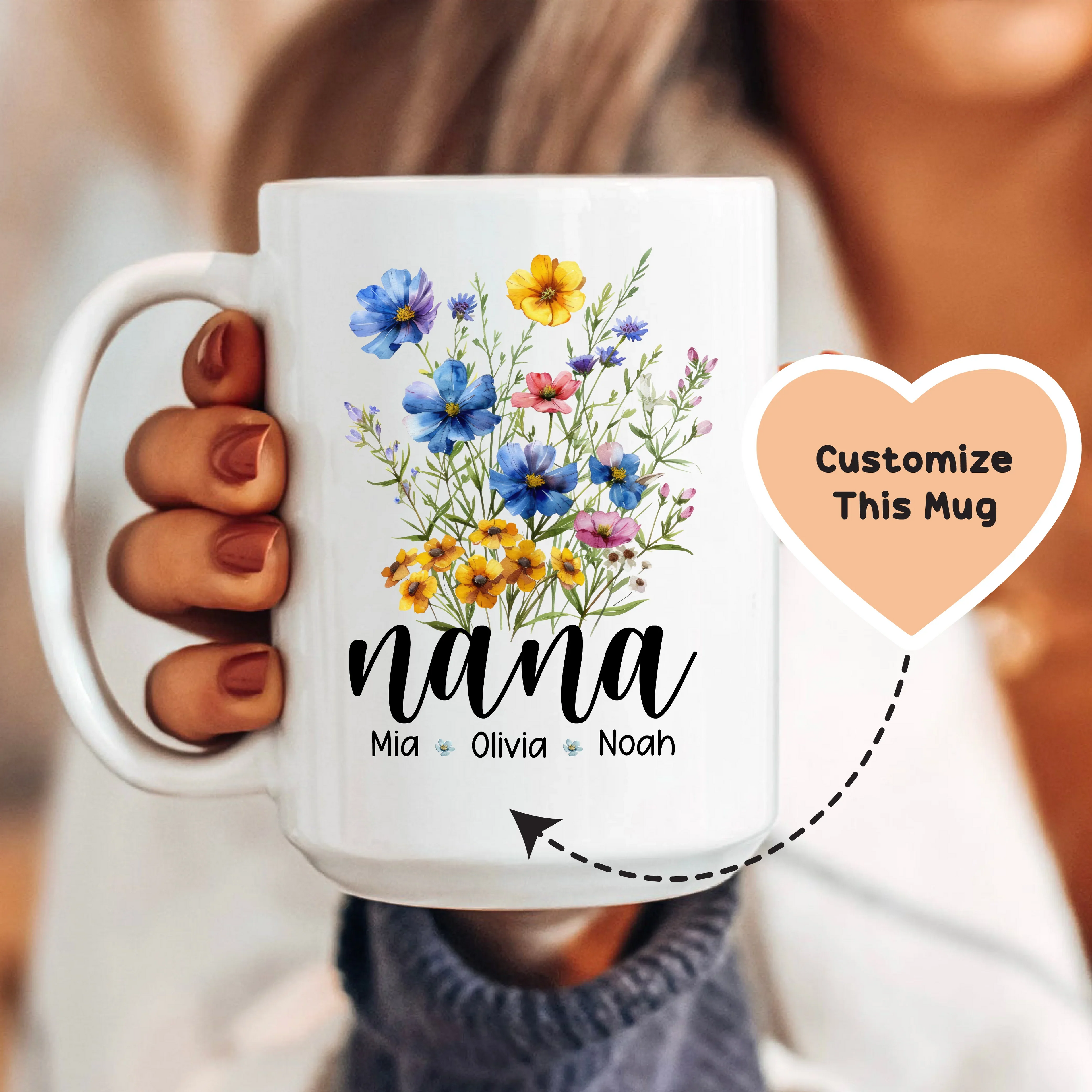 Personalized Grandma Mug - WonderingCloth