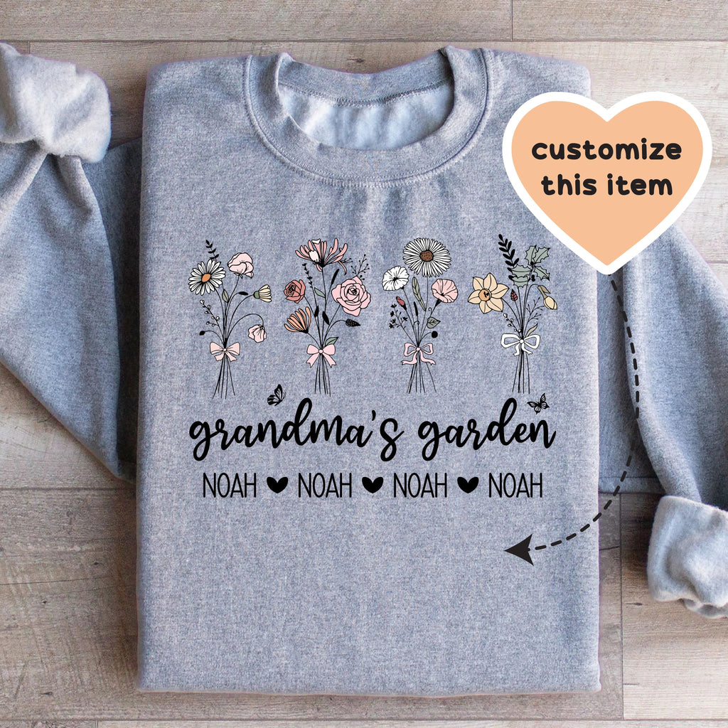 Personalized Grandma's Garden - WonderingCloth