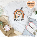 Personalized Mama Boho Rainbow Tee - WonderingCloth
