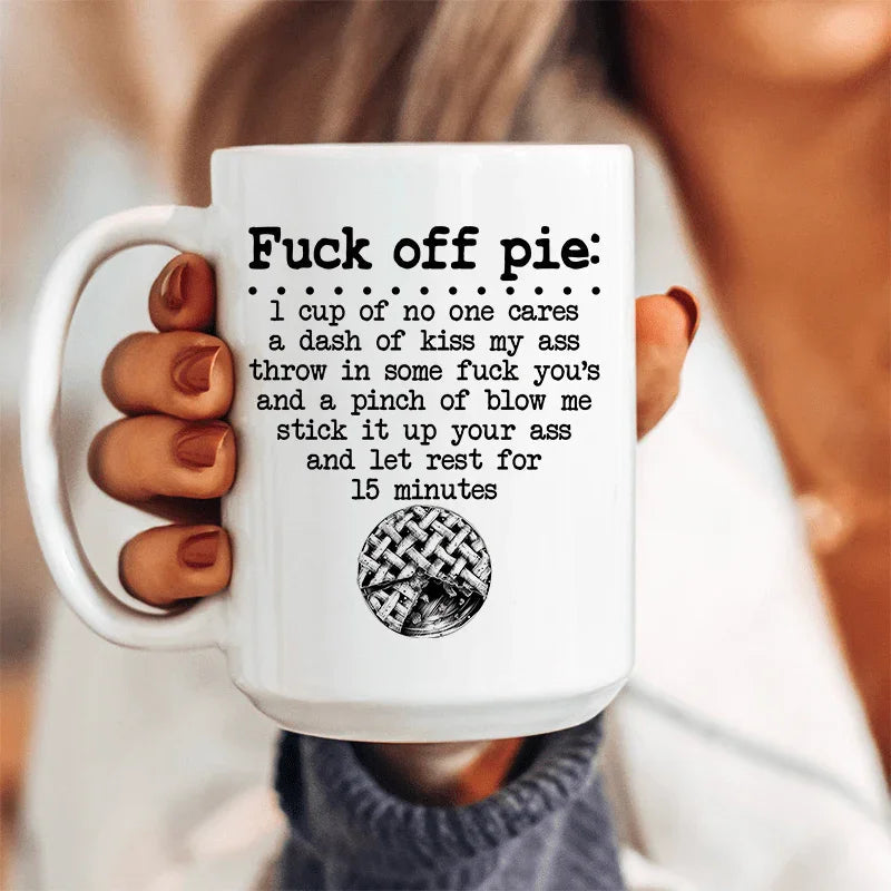 Pie Recipe Ceramic Mug 15 oz - WonderingCloth