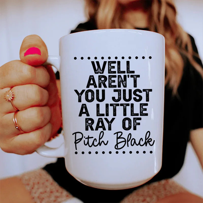 Ray Of Pitch Black Ceramic Mug 15 oz - WonderingCloth