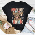 Red White And Moo Tee - WonderingCloth