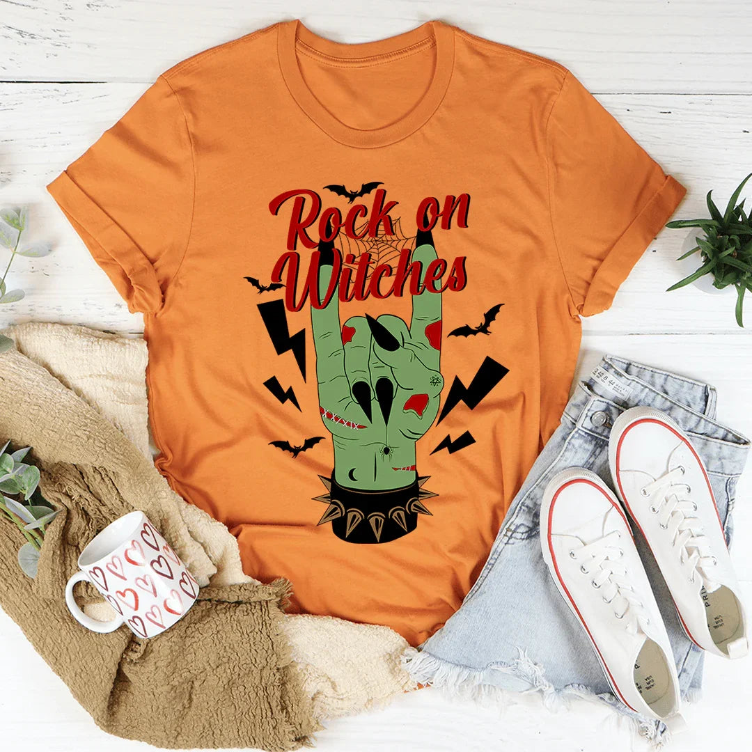 Rock On Witches Tee - WonderingCloth