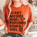 Scary Movies & Popcorn Kinda Girl Tee - WonderingCloth