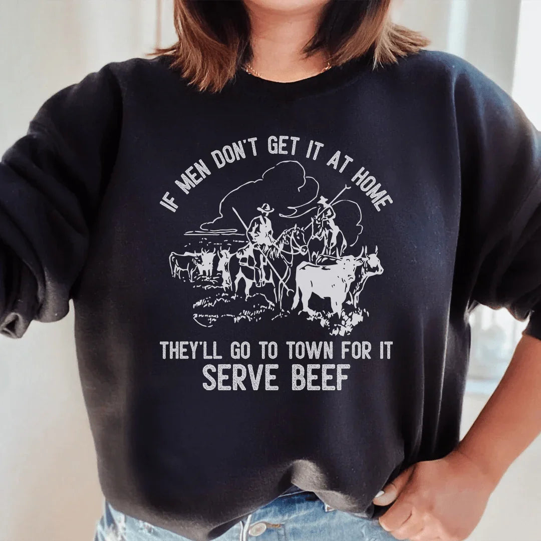 Serve Beef Sweatshirt - WonderingCloth
