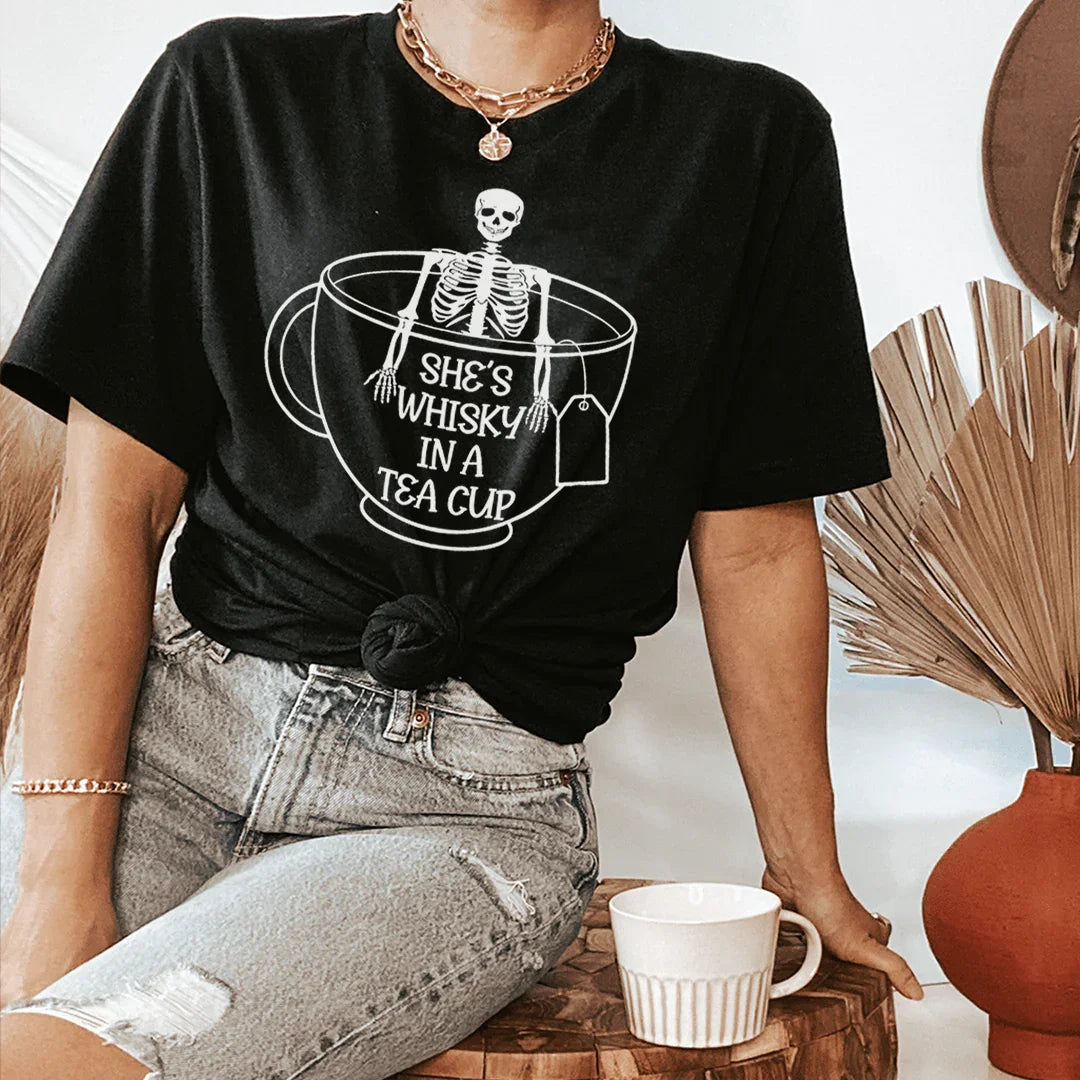 She's Whisky In A Tea Cup Tee - WonderingCloth
