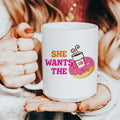 She Wants Donuts Ceramic Mug 15 oz - WonderingCloth
