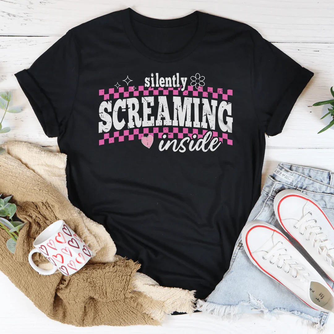 Silently Screaming Inside Tee - WonderingCloth