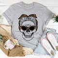Skull With Leopard Bandana Tee - WonderingCloth