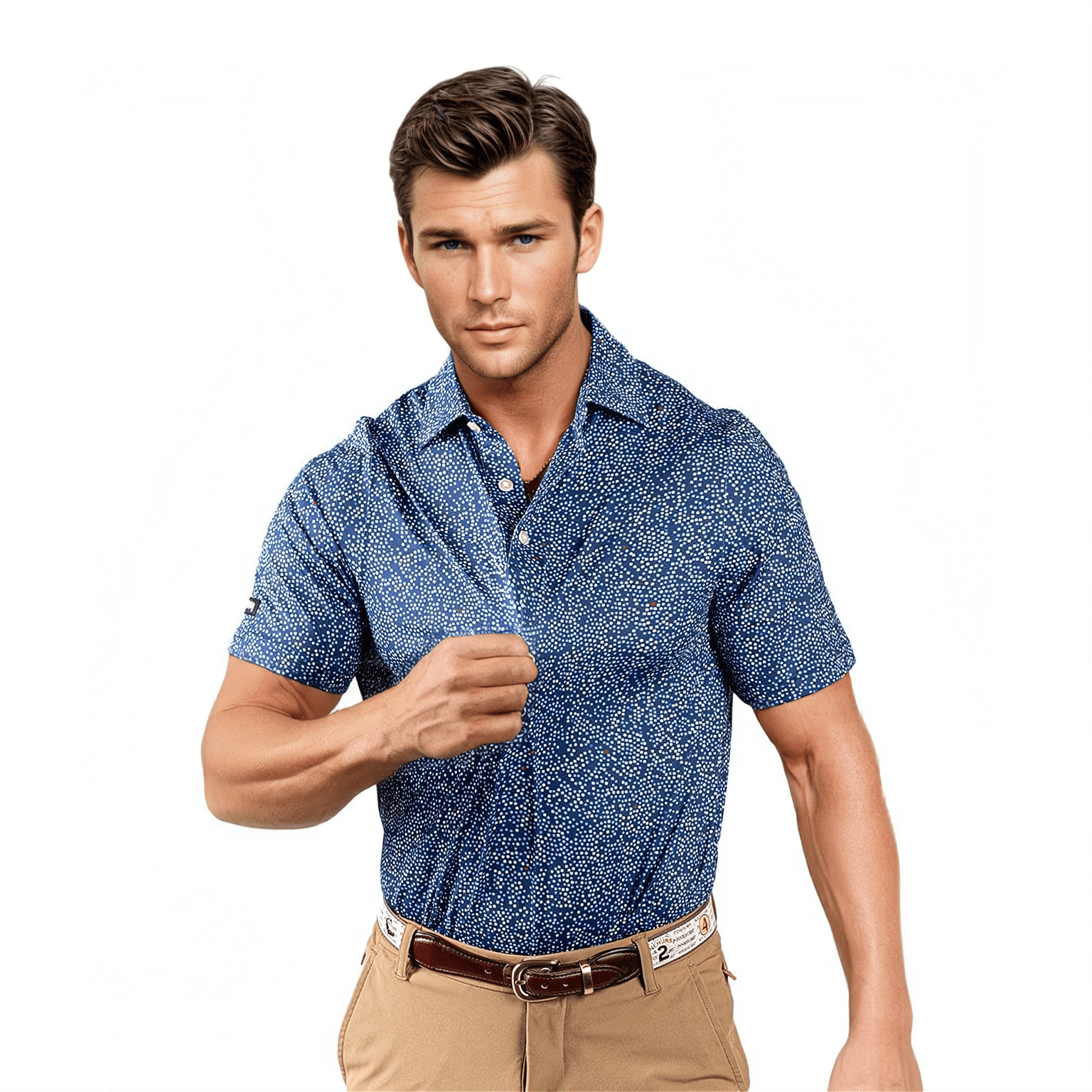 Starry Night Men's Polo - WonderingCloth