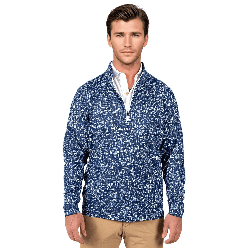 Starry Night Men's Q-Zip - WonderingCloth