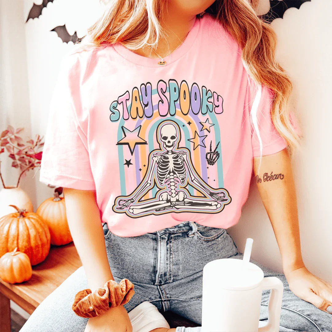Stay Spooky Skeleton Tee - WonderingCloth