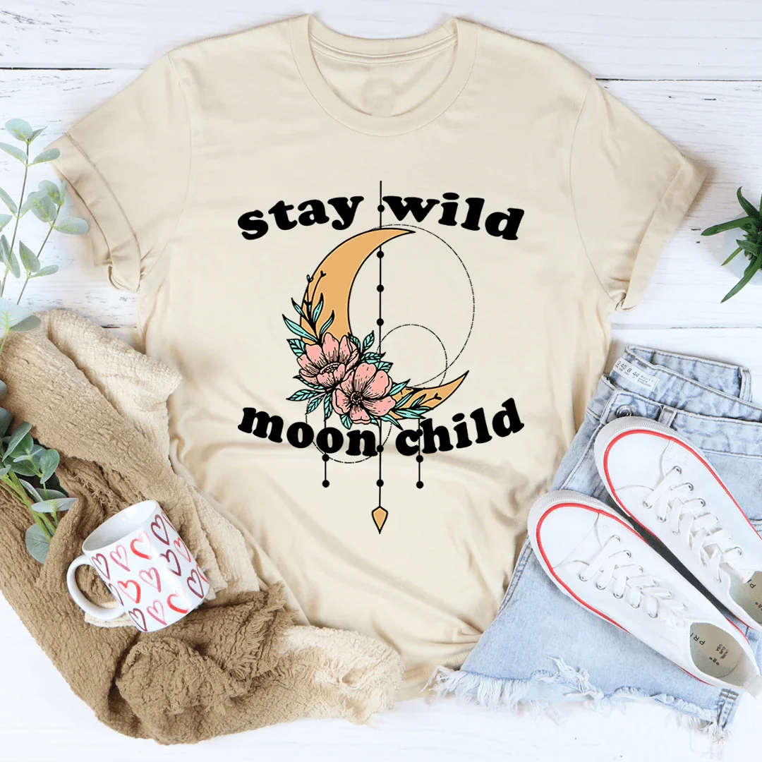 Stay Wild Moon Child Boho Tee - WonderingCloth