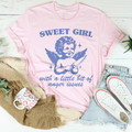 Sweet Girl With A Little Bit Of Anger Issues Tee - WonderingCloth