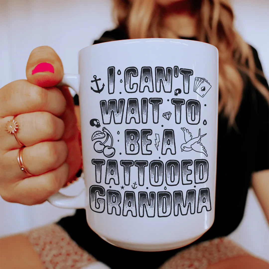 Tattooed Grandma Ceramic Mug 15oz - WonderingCloth