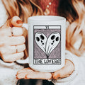 The Lovers Tarot Card Ceramic Mug 15 oz - WonderingCloth