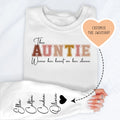 This Aunt Wears Her Heart On Her Sleeve Custom Sweatshirt - WonderingCloth