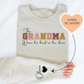 This Grandma Wears Her Heart On Her Sleeve Custom Sweatshirt - WonderingCloth