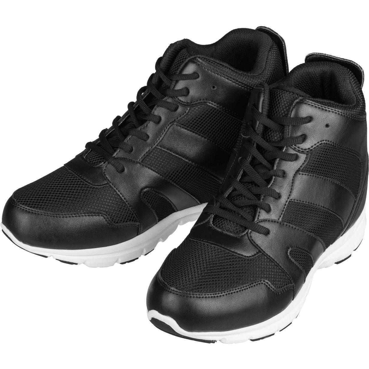 CALTO 4-Inch Taller Men's Black Elevator Sneakers - G3330 - WonderingCloth
