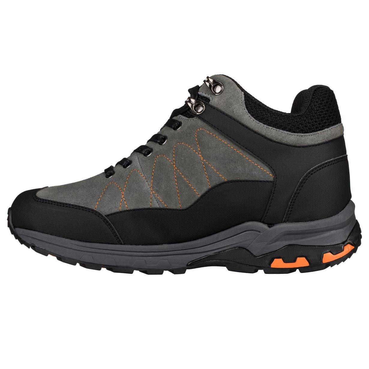 CALTO - H75472 - 3.2 Inches Taller (Grey) - Hiking Style Boots - WonderingCloth