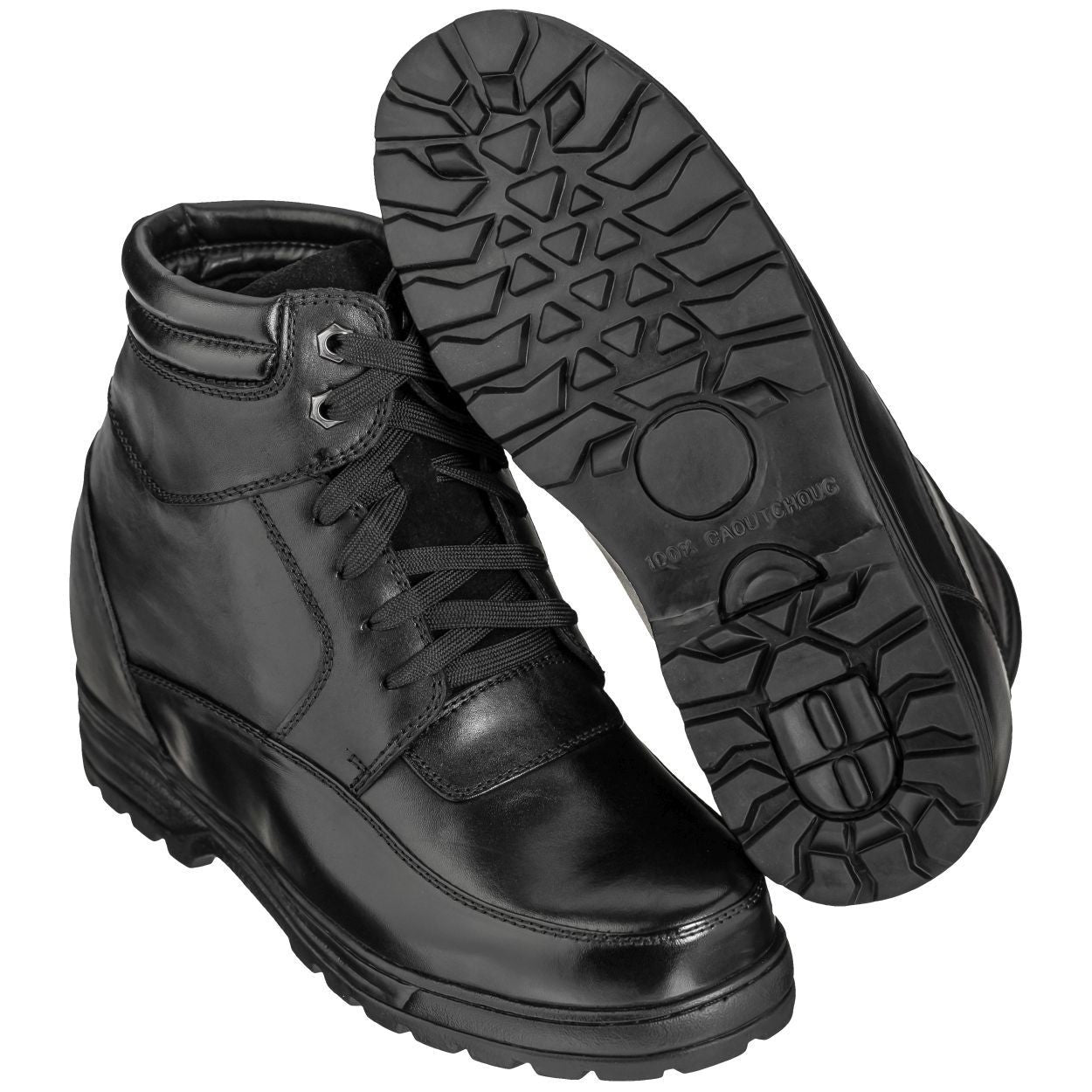 CALDEN Military-Style Leather Boots - 5.2 Inches - K881801 - WonderingCloth