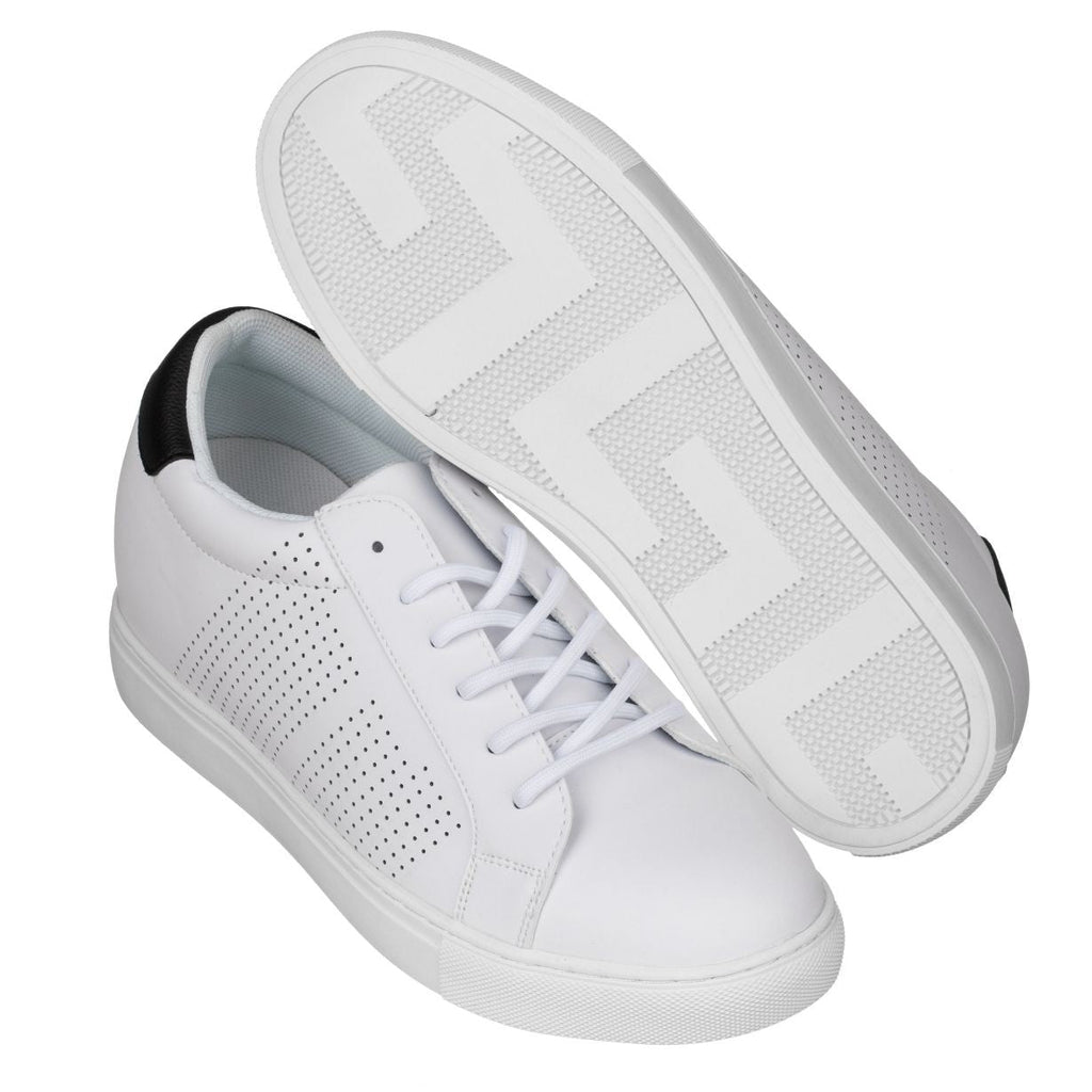 CALTO 2.6-Inch Taller White Elevator Sneakers H0833 - WonderingCloth