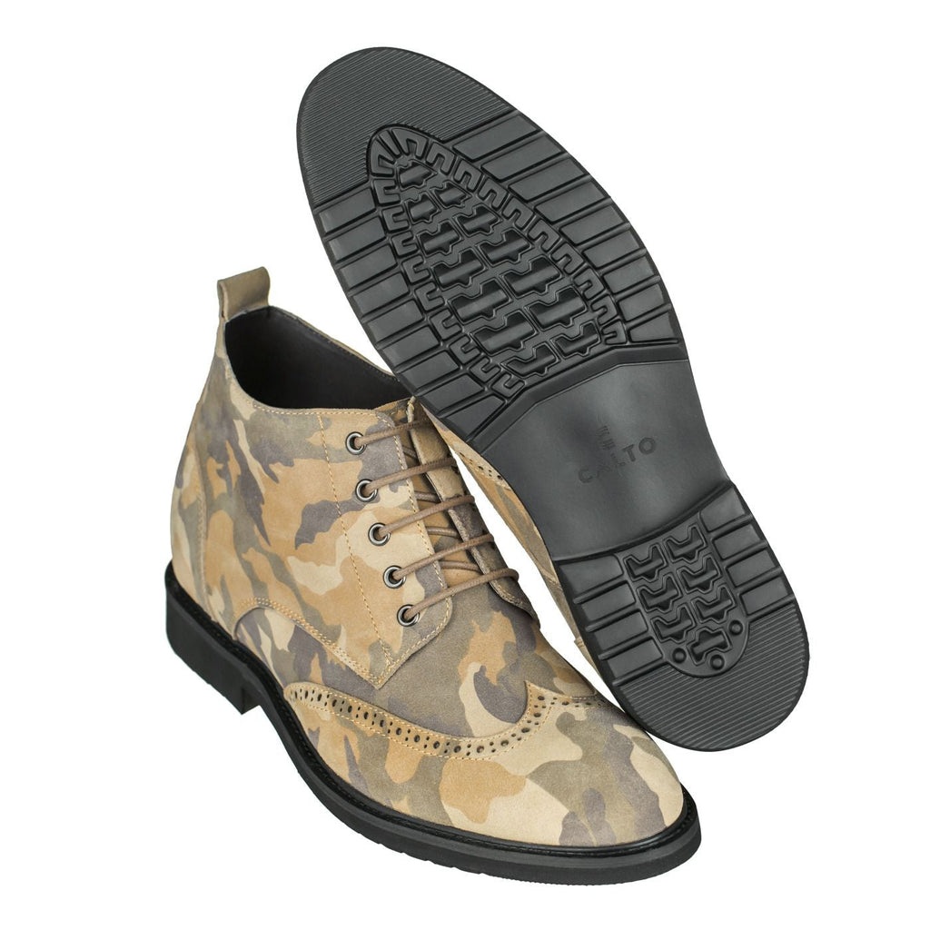 CALTO - S3650 - 3.0 Inches Taller (Camo Brown) - Lightweight - WonderingCloth