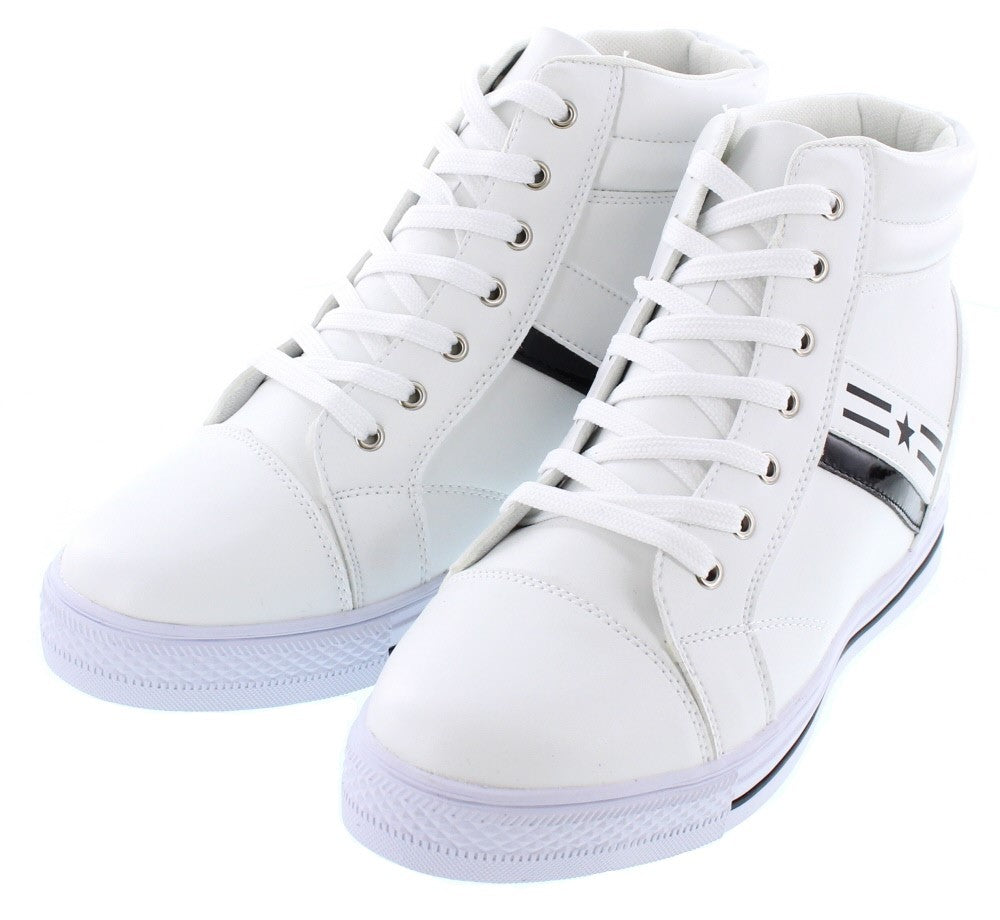 CALDEN High-Top Elevator Sneakers - Three Inches - K107222 - WonderingCloth