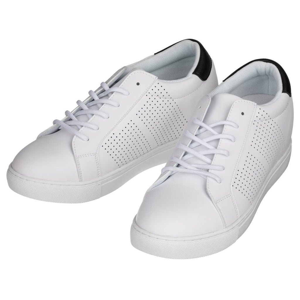 CALTO 2.6-Inch Taller White Elevator Sneakers H0833 - WonderingCloth