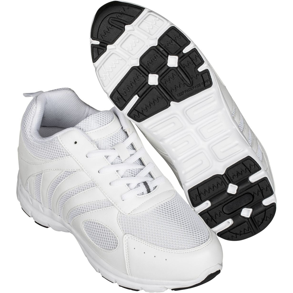 CALTO Light White Elevator Sneakers - Three Inches - G3303 - WonderingCloth