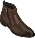 CALTO - S28002 - 2.8 Inches Taller (Dark Brown) - Lightweight - Zipper Boots - WonderingCloth