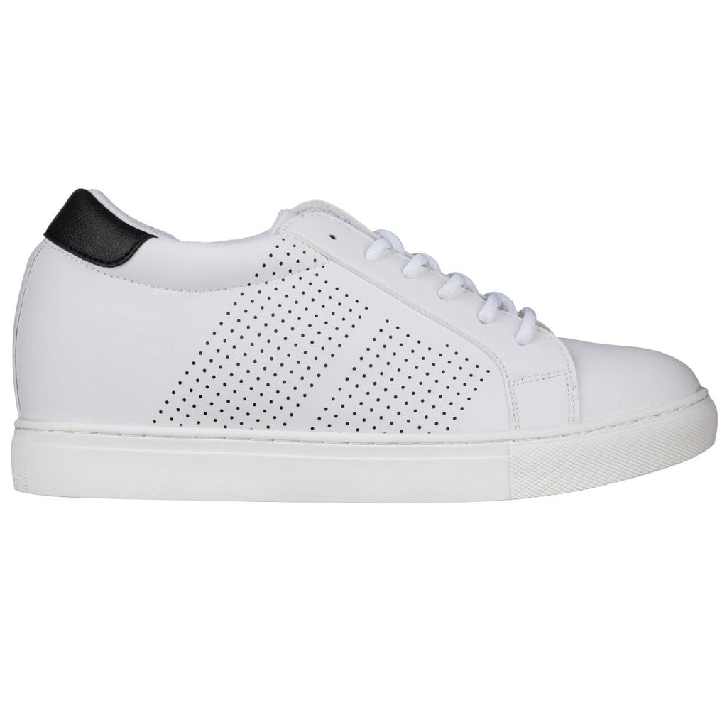 CALTO 2.6-Inch Taller White Elevator Sneakers H0833 - WonderingCloth