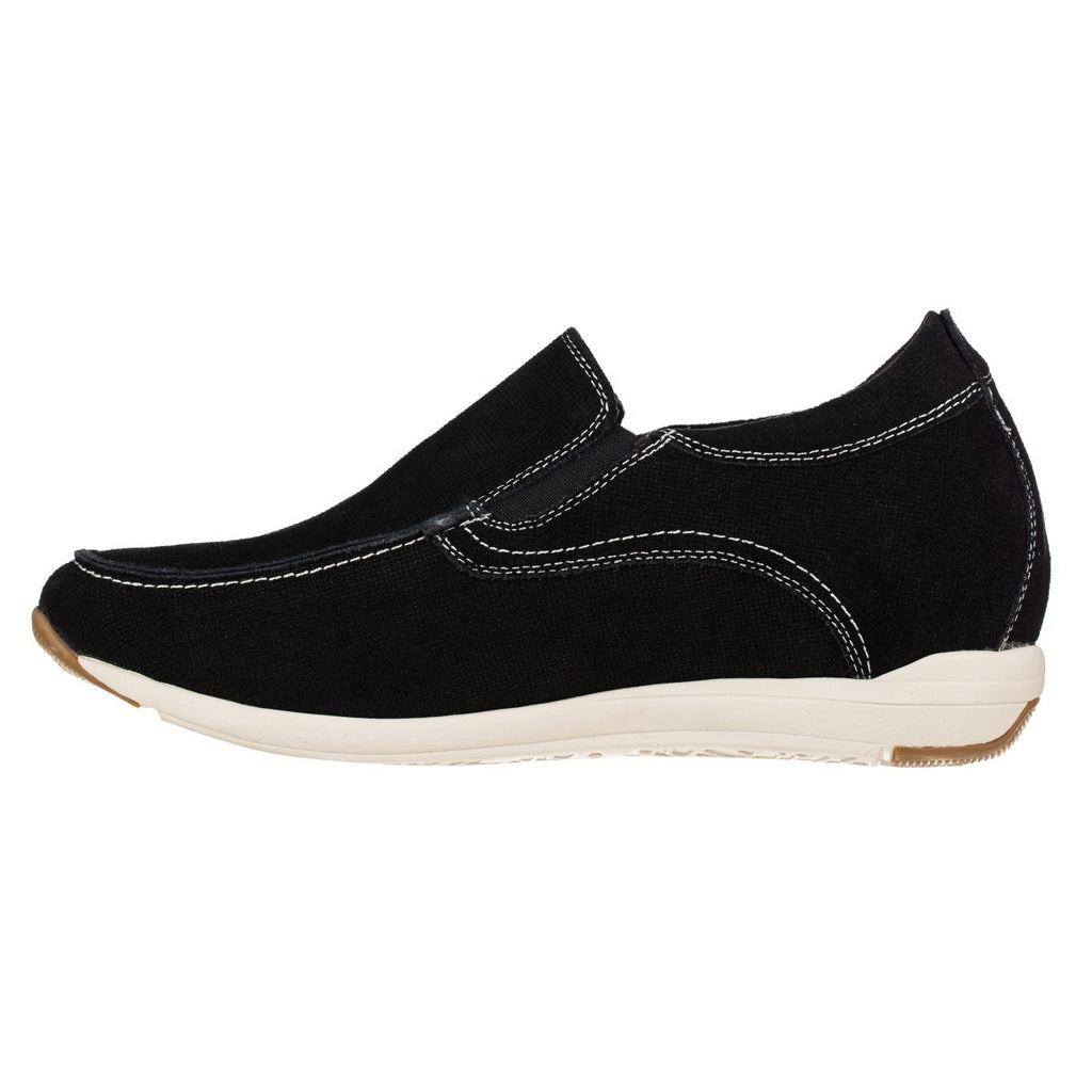 CALTO - G4903 - 2.8 Inches Taller (Nubuck Black) - Super Lightweight - WonderingCloth