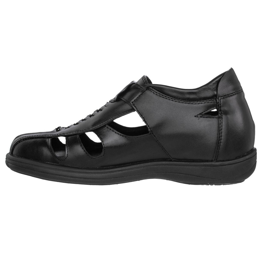 TOTO Black Braided Leather Sandals - Three Inches - G1307 - WonderingCloth