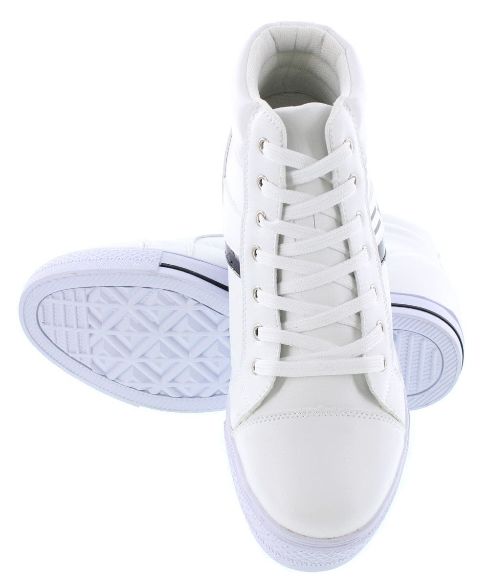 CALDEN High-Top Elevator Sneakers - Three Inches - K107222 - WonderingCloth