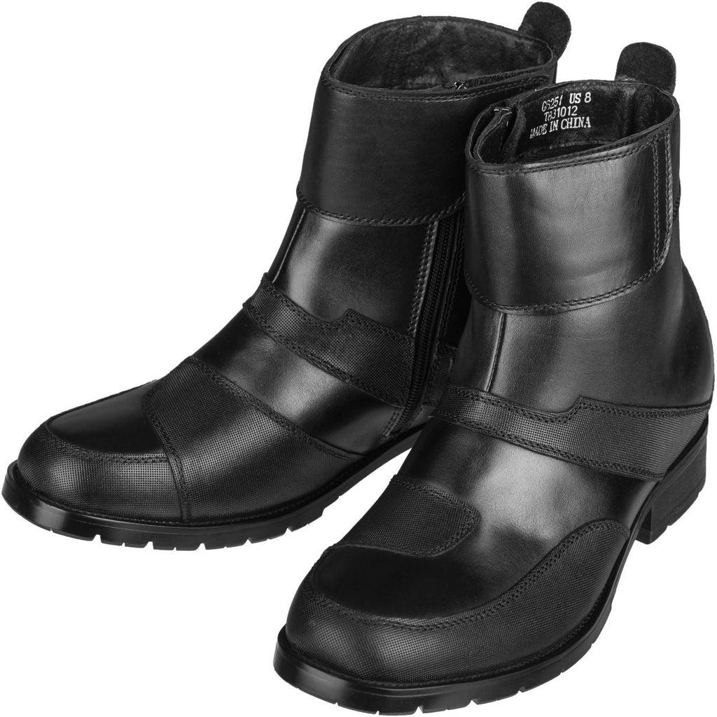 Black CALTO Elevator Motorcycle Boots - 3.3 Inches - G6251 - WonderingCloth