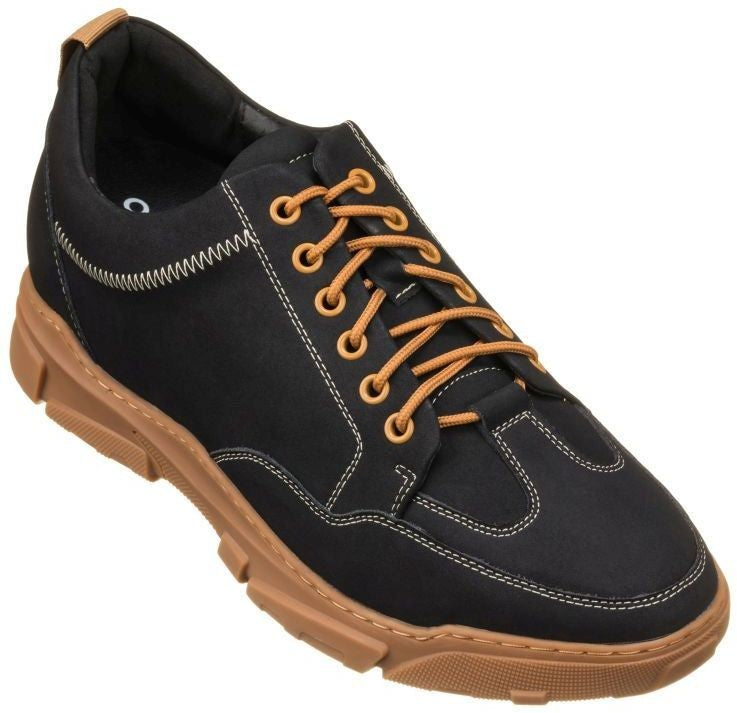 CALTO - K8025 - 2.8 Inches Taller (Black) - Hiking Style - WonderingCloth
