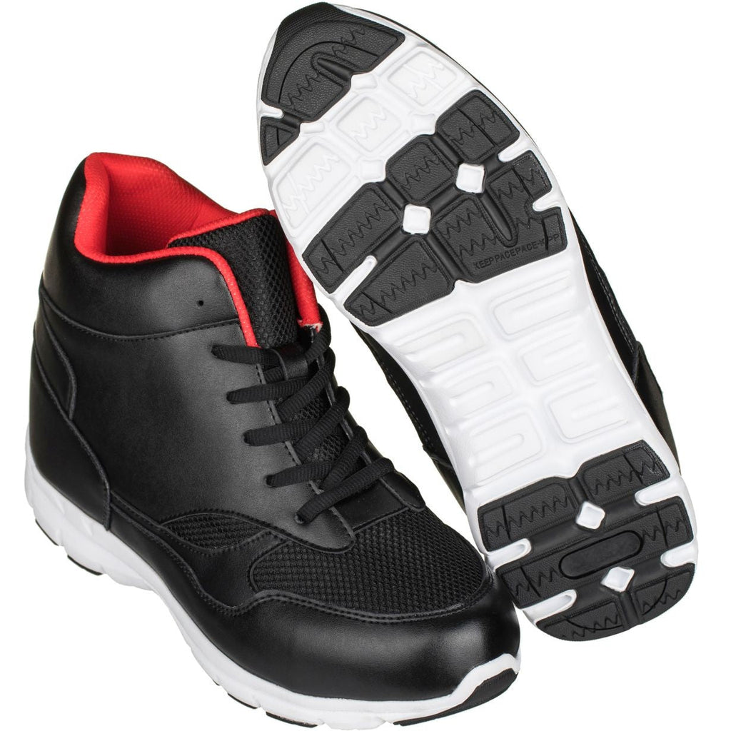 CALTO Leather High-Top Sneakers - Four Inches - G3332 - WonderingCloth