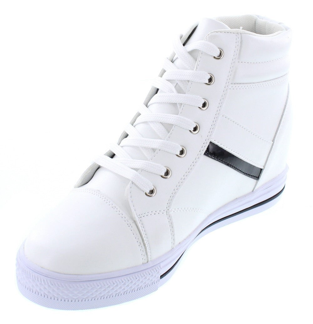 CALDEN High-Top Elevator Sneakers - Three Inches - K107222 - WonderingCloth