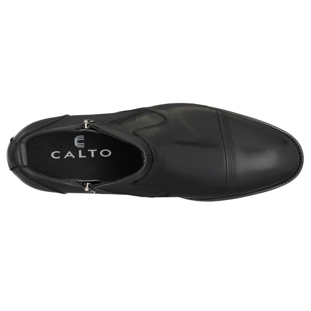 CALTO - S28001 - 3.2 Inches Taller (Black) - Lightweight - Zipper Boots - WonderingCloth